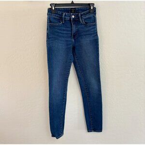 Just‎ Black Denim Skinny Jeans Women’s Size 26 Blue Stretch Mid Rise USA Made